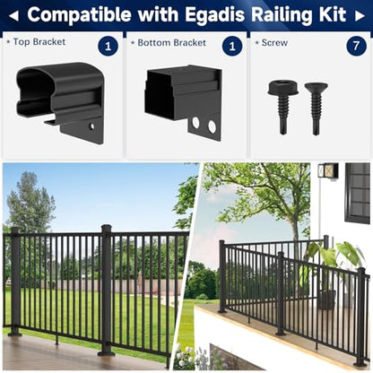 Egadis 2 Pack Aluminum Fixed Railing Bracket - color: The Bracket-Level - 2Pack
