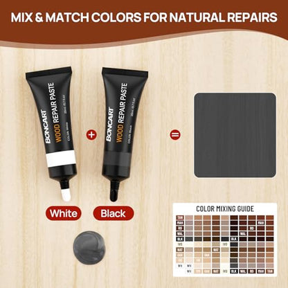 Boncart Wood Furniture Repair Kit, Wood Touch up Fillers - color: 10 Colors