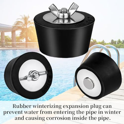 2 PCS Swimming Pool Winterizing PVC/Steel Pipe Expansion Pipe Plug 1.5 inch - size: 1.5 inch