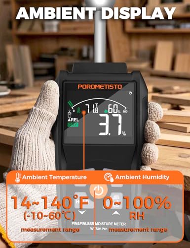 Pin & Pinless Moisture Meter POROMETISTO WTS01Pro