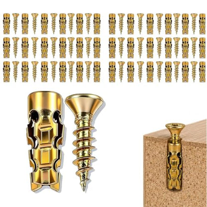 Hinge Repair Screw & Expansion Anchor, 100 PC 6×14mm Expansion Screw Set
