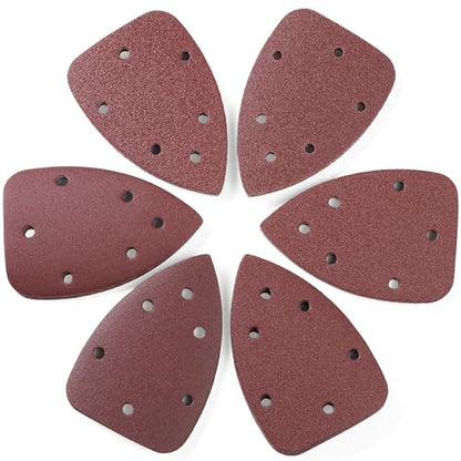 36 PCS Mouse Sander Sandpapers 6 Hole Detail Sander Sanding Disc - style: 6 hole 36PCS 6 each of (60/80/100/120/180/240) Grit