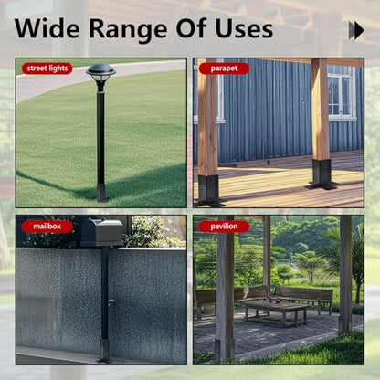 4 Pcs Deck Post Base Bracket,1.5x1.5, 2x2, 2x4, 4x4 Adjustable Base Bracket - color: (4 PACK)