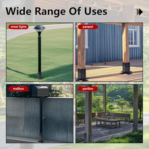 8 Pcs Deck Post Base Bracket,1.5x1.5, 2x2, 2x4, 4x4 Adjustable Base Bracket - color: (8 PACK)