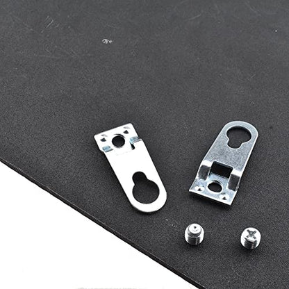 Metal Aluminum Alloy Hook Picture Frame Bracket Flat Corner Code Angle Plate Fastener Hanger Hooks Brace Stable Support Bracket Frame Hardware 40x15mm Sit Flush Shelf No Scratch 10Sets Silver - size: PanelHook-10pcs