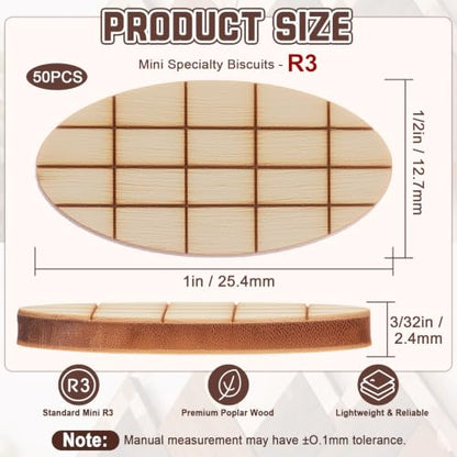 Teenyyou 50 Pcs Compatible with R3 Mini Joiner Biscuits for Mini Joiner - size: Compatible with R3