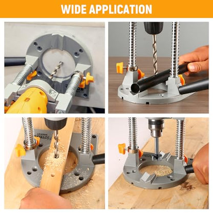 Drill Guide 90° Attachment, Adjustable Pocket Hole Jig for Hand Drill