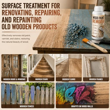 JAOJAO Advanced Paint & Varnish Remover for Wood, Quickly Dissolve, 150g