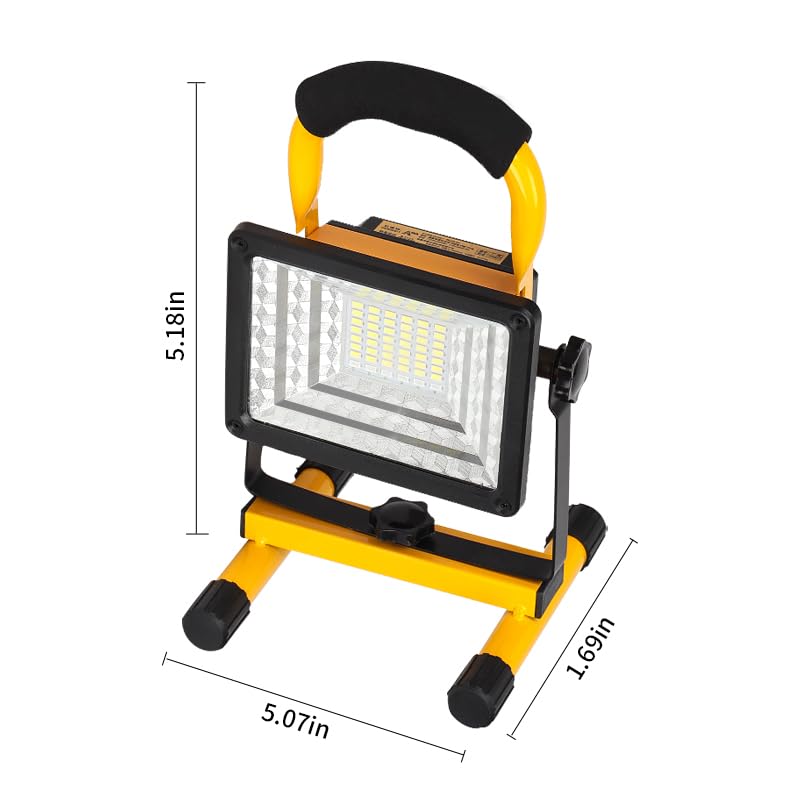 Rechargeable Work Light,9000mAh Portable Flood Light with Stand - size: Work Light