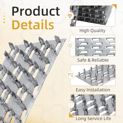 60 Pack 4x2 inch Truss Mending Plate Compatible with 8mm Nail Teeth - size: 4x2 inch
