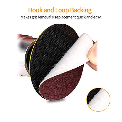 SPEEDWOX 100PCS 2" 150 Grit Sanding Discs, Hook and Loop No Hole Sandpaper - style: 150 Grit