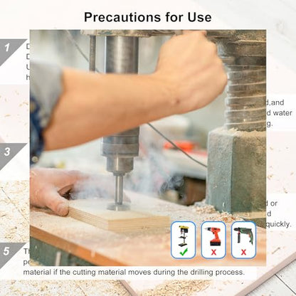 uxcell Forstner Drill Bits 50mm, Tungsten Carbide Wood Hole Saw Auger Opener Woodworking Hinge Hole Drilling Boring Bit Cutter Gray with Case - size: 50mm