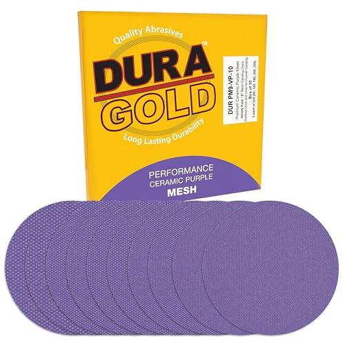 Dura-Gold Premium 9" Purple Ceramic Mesh Sanding Discs, 10 Disc Variety - style: Variety Pack