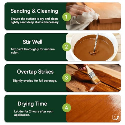 Wood Stain and Sealer in One - 5 Gallons & Classic Walnut/Pecan - color: Classic Walnut/Pecan, size: 5 Gallon
