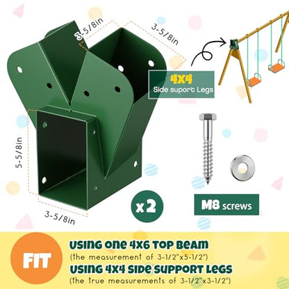 Dunzy Heavy Duty Swings Sets Bracket Kit for Playground Porch Yard, 660 lb