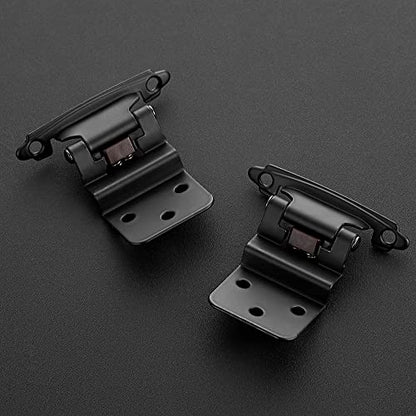 Ravinte 3/8" Inset Matte Black Cabinet Hinges 60 Pack (30 Pairs) - color: Matte Black