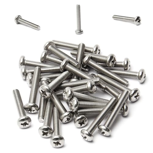 30Pcs M4-0.7 x 25mm Pan Head Phillips Machine Screws - size: M4 x 25mm