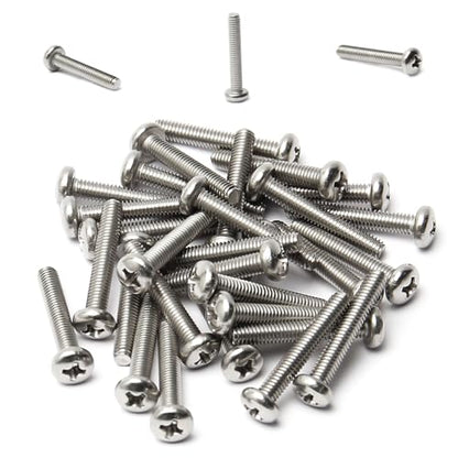 30Pcs M4-0.7 x 25mm Pan Head Phillips Machine Screws - size: M4 x 25mm