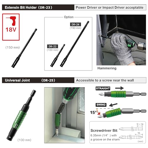 ENGINEER DXZ-07 Screw Extractor Tool Set. Screw Emergency Tool Kit in a roll-up case. Compatible with Broken Head Phillips Screws and Hex Socket Bolts, Can Remove Countersunk Screws.