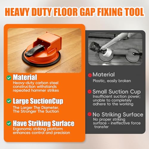Floor Gap Fixer Tool, Efficient Flooring Tools, 2026 Upgrade Heavy Duty Gap Repair Tool with Suction Cup, for Laminate, Tile, Vinyl Floor Gap Repair Tool - Durable, Compact, & Efficient Flooring Tools