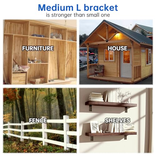 L Brackets for Shelves 1.5” Wide，（25PCS） Heavy Duty Corner Bracket ﻿ - size: 25 Pack