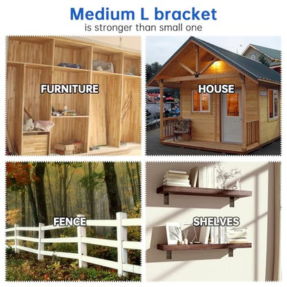 L Brackets for Shelves 1.5” Wide，（25PCS） Heavy Duty Corner Bracket ﻿ - size: 25 Pack