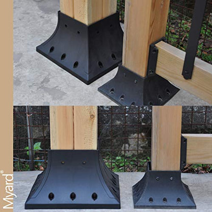 Myard 1-Pack 6x6 Post Base Cover (Actual 5.5x5.5 Inches) Skirt Flange - size: Post Base 6x6 (Qty 1)