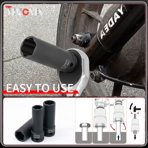3PCS Twist Lug Nut Socket Set, 1/2" Drive Bolt Nut Extractor Tool - color: 3pcs Wheel Lug Nut Extractor 1/2 Inch Drive