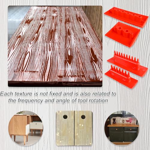 5 Pcs Wood Graining Tools, Soft Rubber Wood Graining Knurling Tool DIY Painting Look Like Natural Wood Grain Brushes Wood Pattern Faux Wood Texture for Decorative Painting