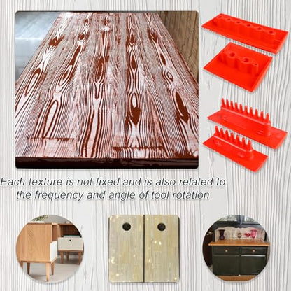 5 Pcs Wood Graining Tools, Soft Rubber Wood Graining Knurling Tool DIY Painting Look Like Natural Wood Grain Brushes Wood Pattern Faux Wood Texture for Decorative Painting