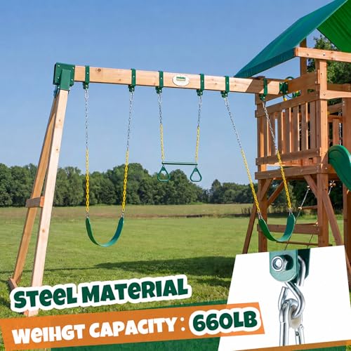 Dunzy Heavy Duty Swings Sets Bracket Kit for Playground Porch Yard, 660 lb