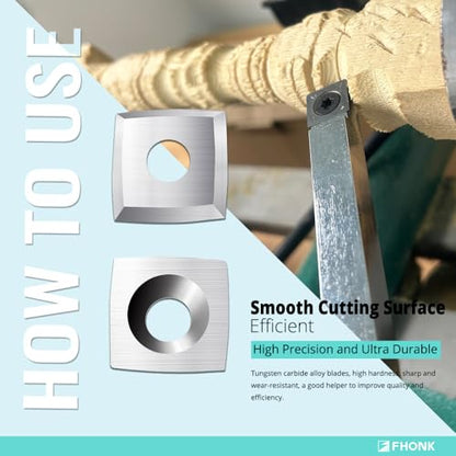 11mm Arc-edge Square Carbide Inserts Cutters, for Woodturning Replacement Cutter Knives, Fits Spiral, Helical Planer Cutter, Wood Lathe Turning Tool, 10-Pack (11x11x2.0-30° R50) - size: 11x11x2.0-30° R50