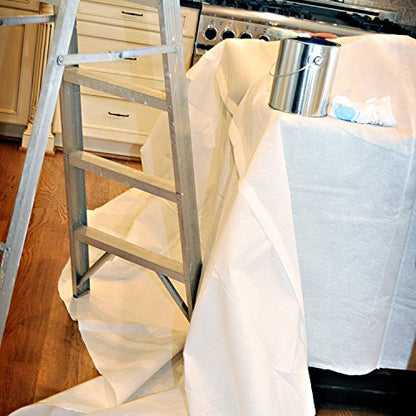 Trimaco SuperTuff Paper/Poly Drop Cloth, 9-feet x 12-feet - size: 9ft x 12ft