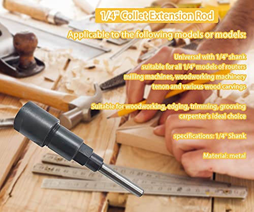 1/4 Inch Shank Router Bits Collet Extension Rod
