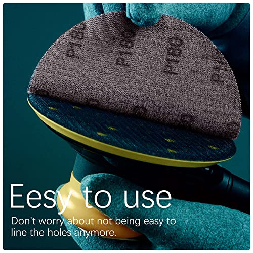5 Inch Sanding Mesh | Micro Mesh Hook and Loop Sanding Discs | Dust Free Net Sandpaper | 50 Pack 320 Grit | Wet and Dry Sanding Screen | Anti-Clog and Last Longer - style: 320 Grit