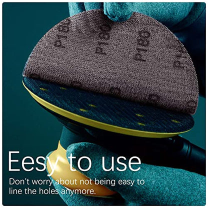 5 Inch Sanding Mesh | Micro Mesh Hook and Loop Sanding Discs | Dust Free Net Sandpaper | 50 Pack Assortment 80 | 100 | 120 | 220 | 320 Grit | Wet and Dry Sanding Screen | Anti-clog/Last Longer - style: Assortment