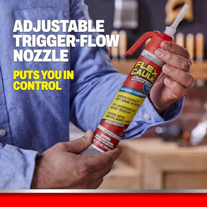 Flex Caulk Silicone Waterproof Sealant, Clear, 6.5 oz, 1-Pack - style: Silicone, Clear, 6.5 oz, 1-Pack