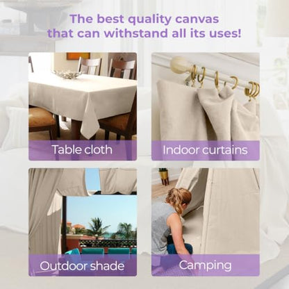 Canvas Drop Cloth for Painting 4x15 feet Pack of 1-8oz Painters Drop Cloths for Painting - All Purpose Canvas Tarps for Floor & Furniture Protection - Recycled Cotton Fabric - size: 4x15 Ft - 1 pc