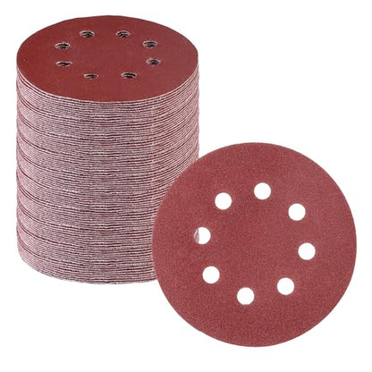 WORKPRO Sanding Discs, 5-Inch 180 Grit 8-Hole Hook and Loop, 150 Pack - style: 150PCS 5 Inch 180 Grit