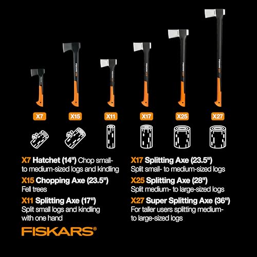 Fiskars X7 Small Hatchet Axe 14", for Camping & Chopping Wood Kindling - style: 14" Hatchet