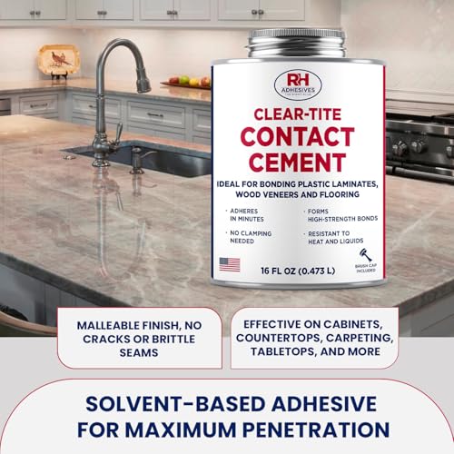 Clear-Tite Contact Cement 32 oz - Adhesive Glue for Laminate & Wood - size: 32 oz