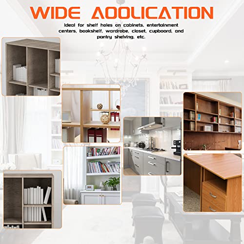 WMYCONGCONG 150 PCS Shelf Bracket Pegs Kit, 7 Styles Shelf Pins Shelf Support Pegs Cabinet Shelf Holders Pegs for Shelves Book Shelf Closet Metal Nickel Plated