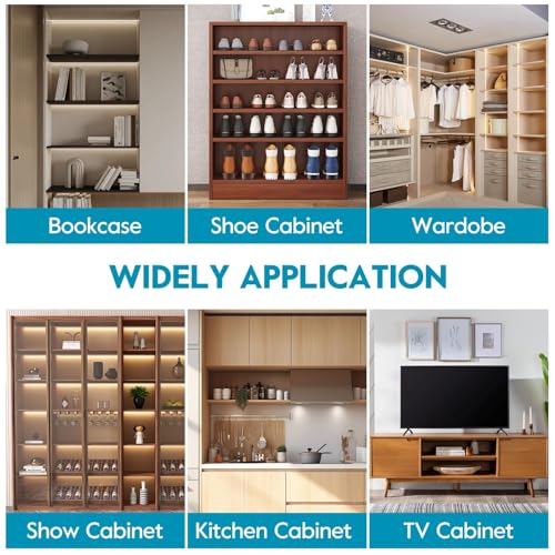 3/16 Inch Shelf Pins, Right Angle Cabinet Shelf Supports, 25 Pack
