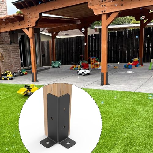 8 pcs Adjustable Deck Post Anchor Base Bracket Fit 1.5x1.5,2x2,2x4,4x4 Post - size: 8 Pieces