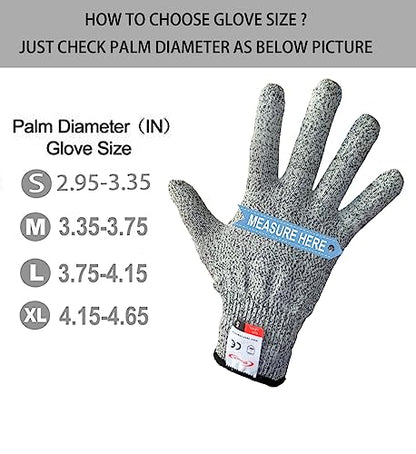 Cutting Gloves, 2 Pairs of Cut Resistant Gloves Food Grade, Cut Resistant Gloves for Kitchen, Oyster Shucking, Fish Fillet Processing, Carving Wood and Gardening(Medium-Grey) - color: Gray, size: Medium (Pack of 4)