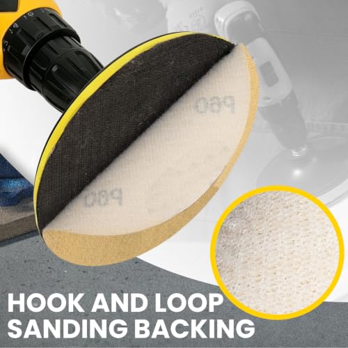30 PCS Hook and Loop Sanding Discs 6 Inch No Hole Aluminum Oxide Sandpaper Discs 60 80 100 120 150 180 220 320 400 600 800 1000 Grit for Woodworking Automotive - style: No Hole 60-1000 Grit