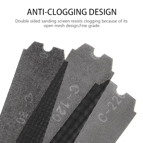 SCOTTCHEN Drywall Sanding Screen Mesh Sheet 11-1/4" x 4-3/16" Grit: #60,80,120,220,320-20pcs - style: #60,80,120,220,320-20pcs