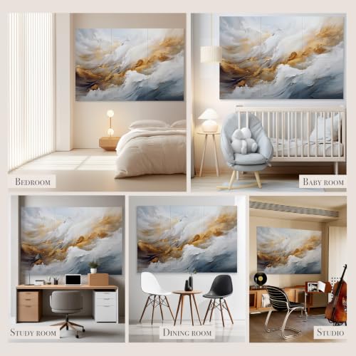 Soon Global Acoustic Wall Panels, Art Acoustic Panels, Whispers of Serenity - color: Whispers of Serenity, size: 72 X 48 Inches