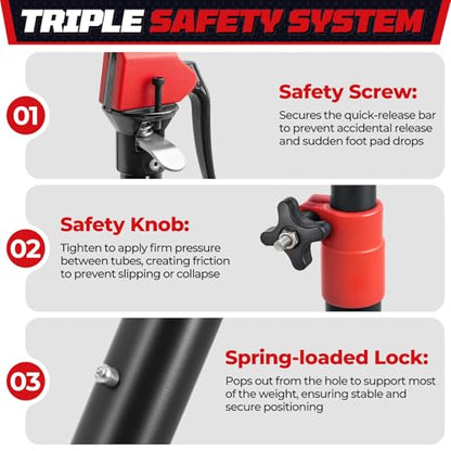 XINQIAO Cabinet Jacks for Installing Cabinets, Heavy Duty Third Hand Tools Adjustable Support Pole from 23.6 IN to 45.3 IN, 4 PCS - size: 23.6"-45.3" 4PC