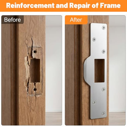 Door Strike Plate 7 Inch Stainless Steel Door Jamb Reinforcement